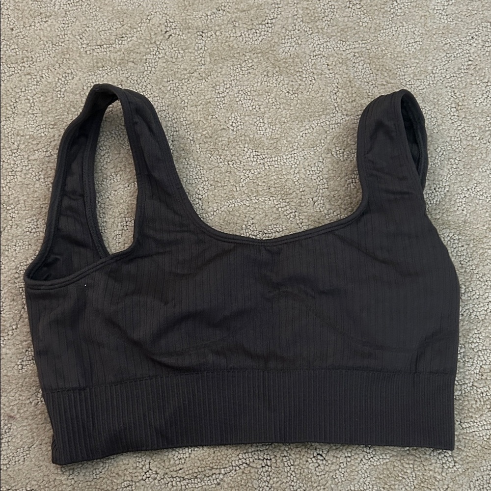 ETHOS Medium Olive Green Ribbed Scoop Back Bra